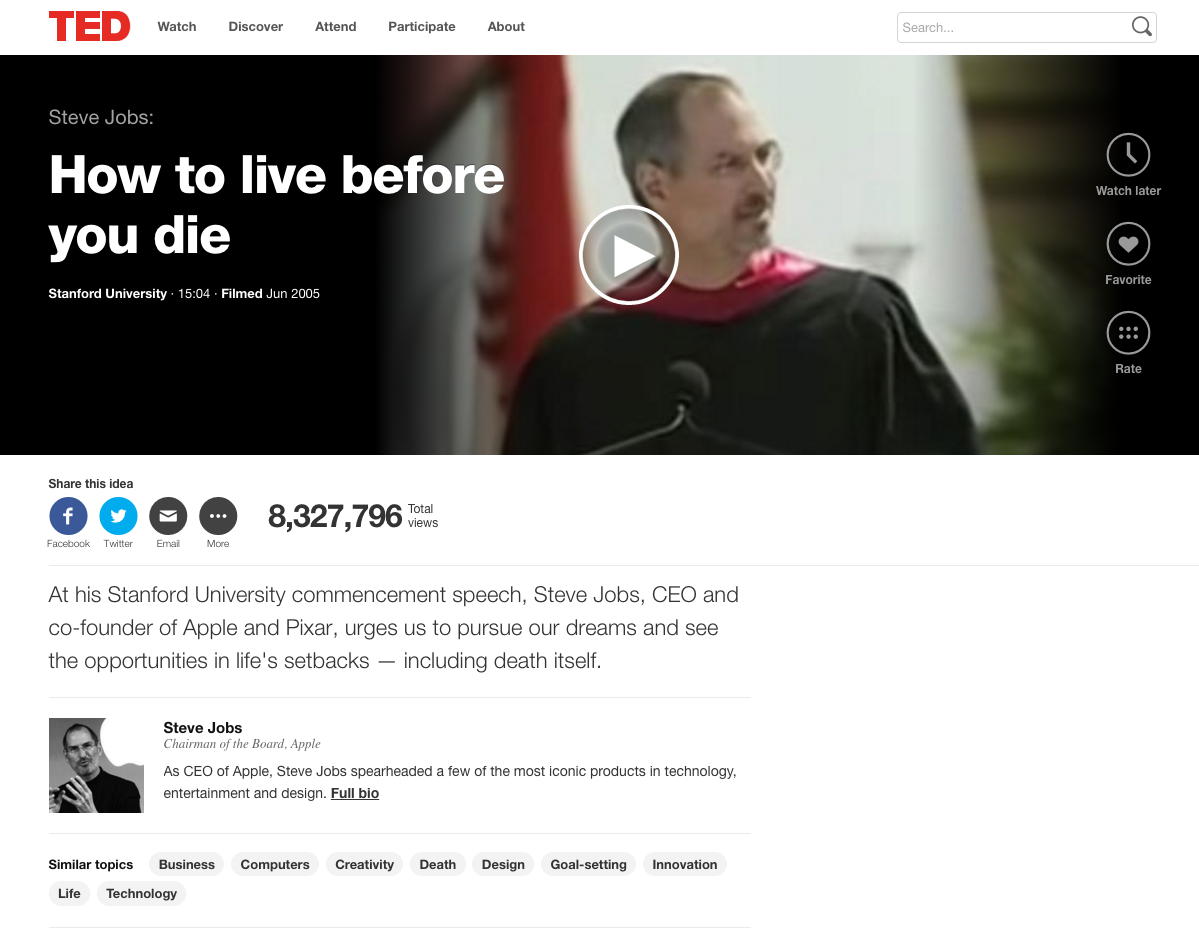 Hur man lever innan man dör – Steve Jobs