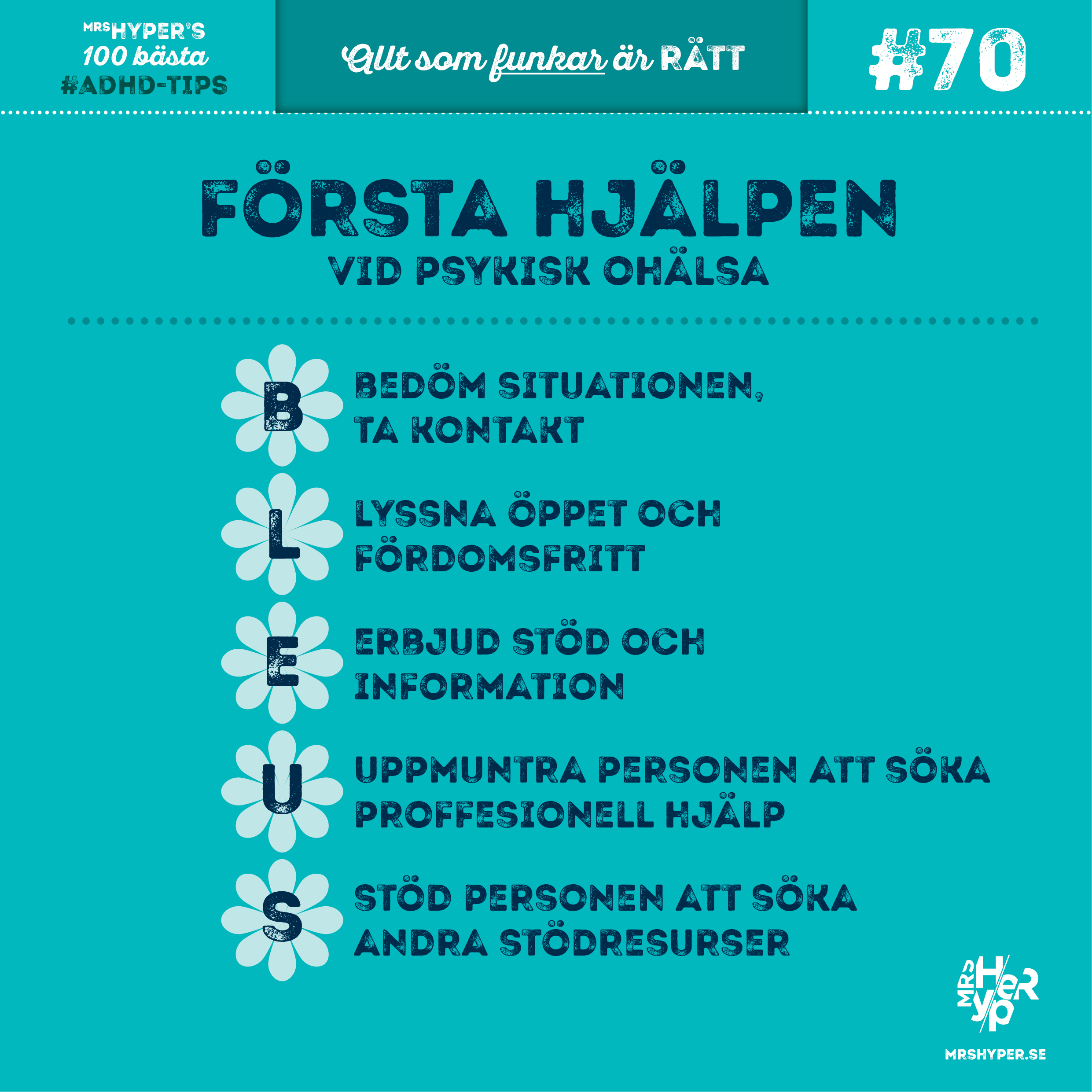 ADHD-tips #70. Första hjälpen vid psykisk ohälsa.