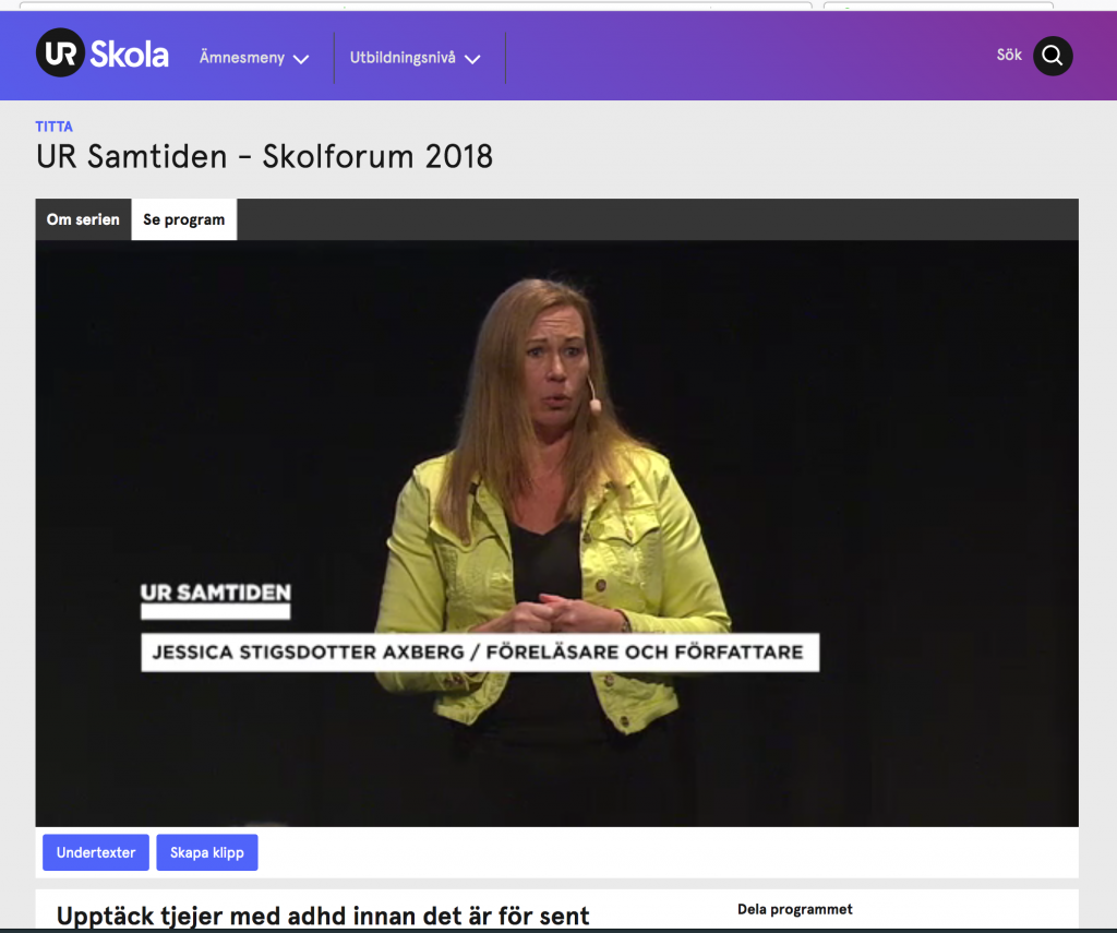 urskola.se Föreläsning om tjejer och adhd