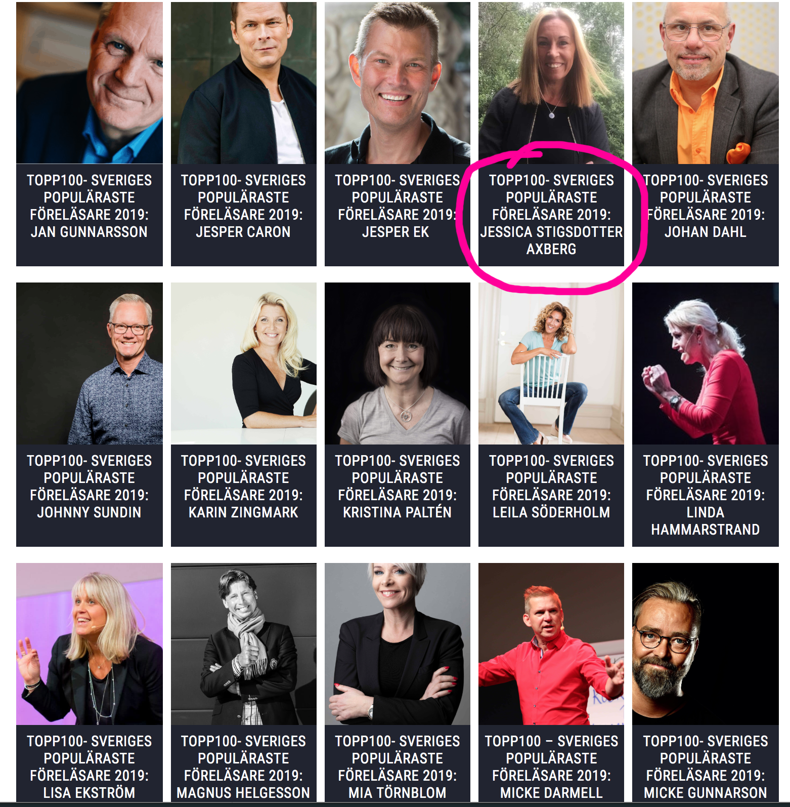 Jag är med på listan ”Topp100 – Sveriges populäraste föreläsare 2019”