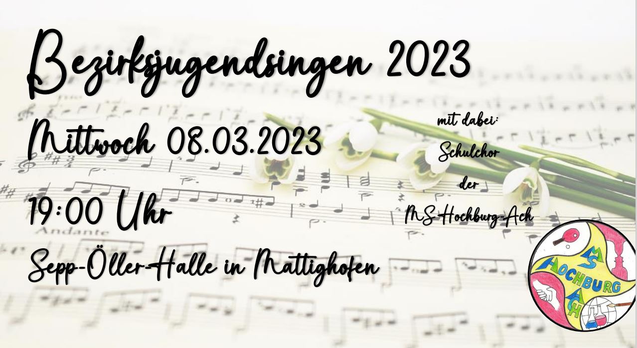 Du betrachtest gerade Bezirksjugendsingen und Meistersingerschule