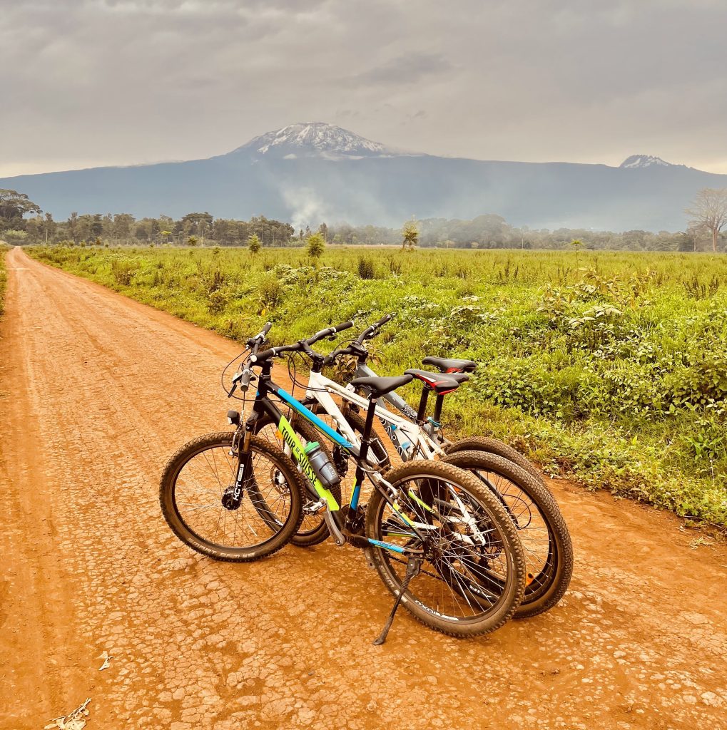 Mountain biking around Kilimanjaro