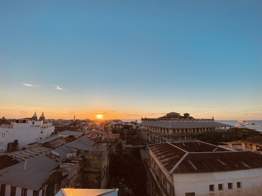 Sunset from Stone town in Zanzibar