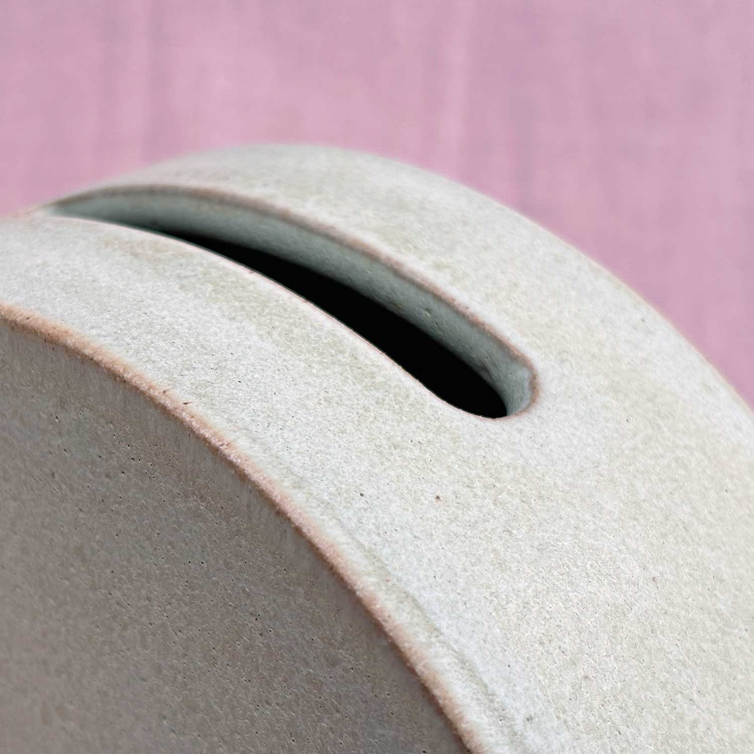 Sculptural Vase, circle - limestone