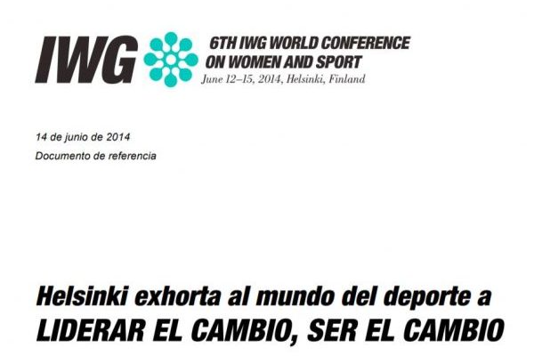 Declaración de Brighton Más Helsinki 2014 sobre Mujer y Deporte