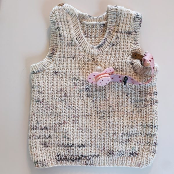 Strikkeopskrift baby vest