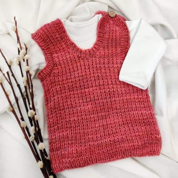 Strikkeopskrift babyvest