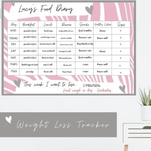 Slimming World Wipeable Food Tracker, Pink, Syn tracker