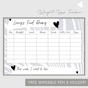 Slimming World Wipeable Food Tracker, Grey