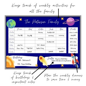 Wipeable Weekly Wall Planner , With Handwriting