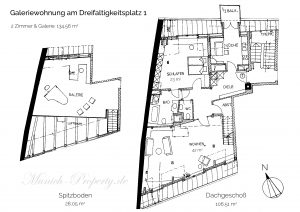 Grundriss Galeriewohnung Dreifaltigkeitsplatz 1