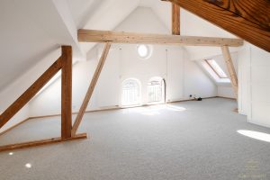 Wohnung München Isarvorstadt Ludwigsvorstadt Glockenbach: Luxus Altbau Wohnung mit Galerie, Parkett, Säulen, Schrägen, sehr angenehme Räumhöhe