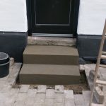 Murer renovering Nørre Snede - pudset trappe
