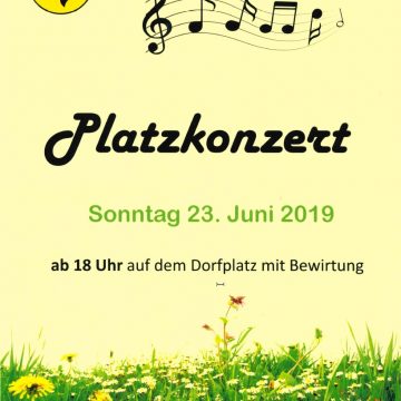 Platzkonzert am 23. Juni um 18 Uhr