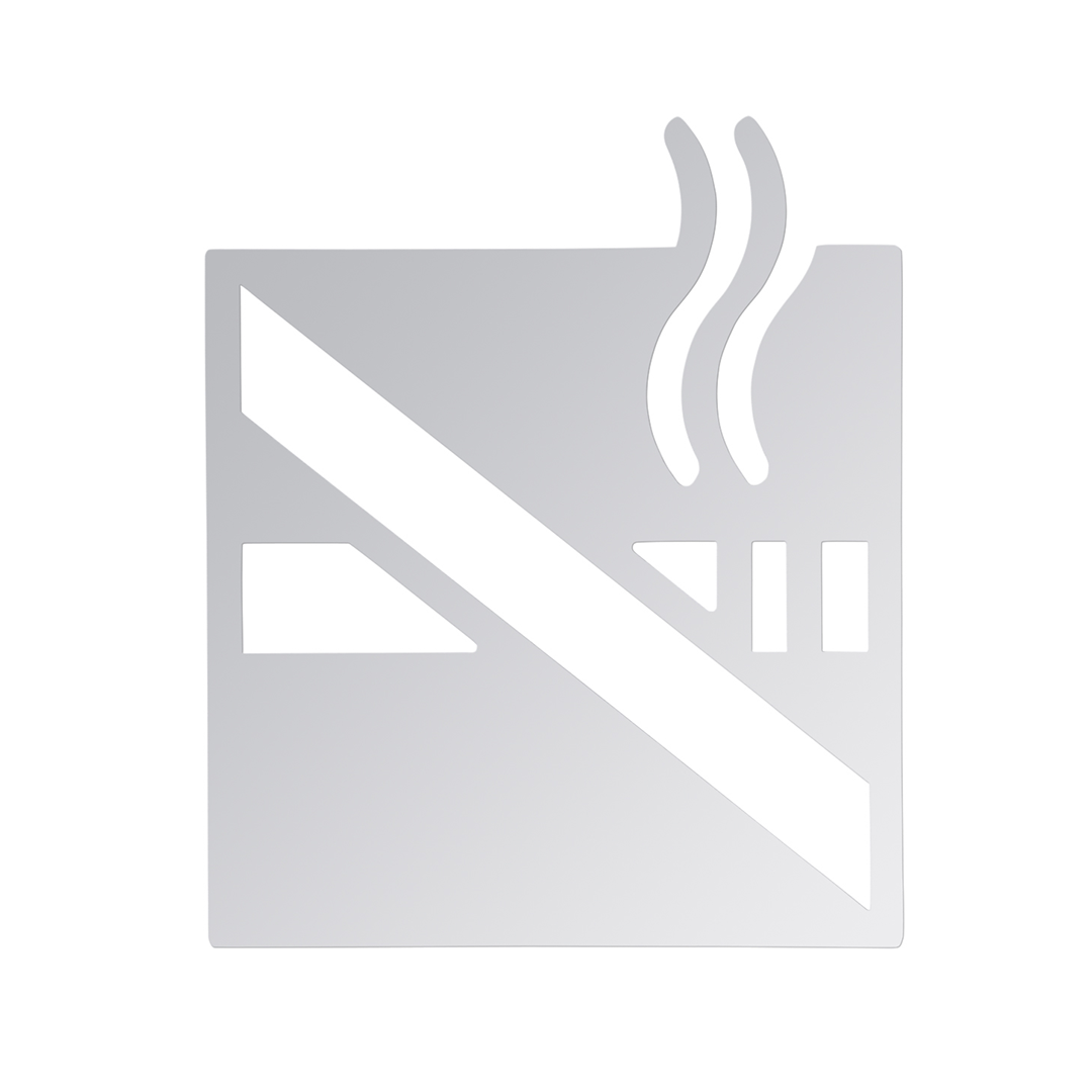 Rauchen verboten,  120 × 140 × 2 mm