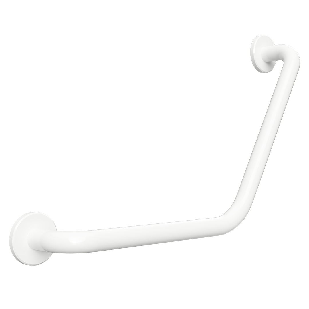Winkelgriff 120˚, 660 × 400 mm, Weiß mit Abdeckung