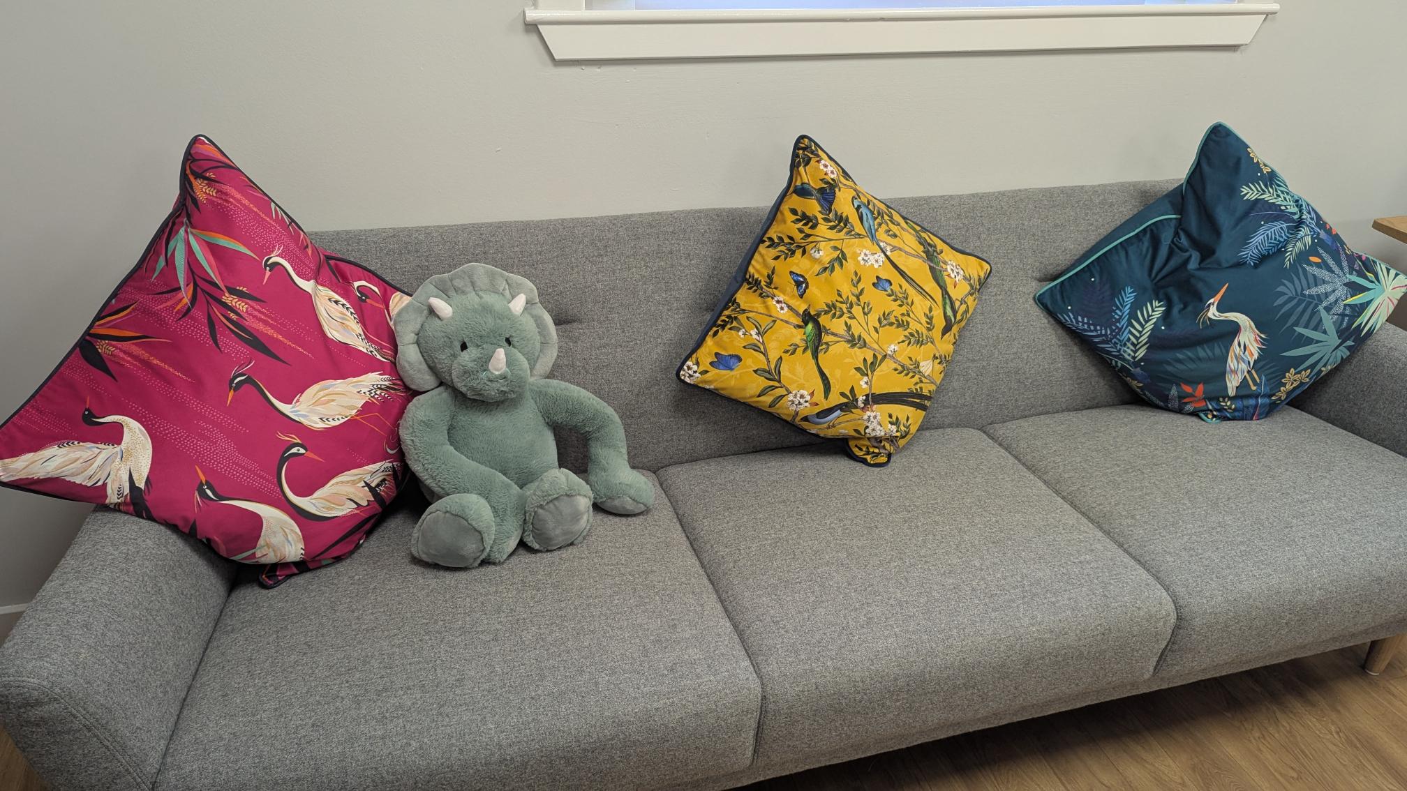 Dino on sofa