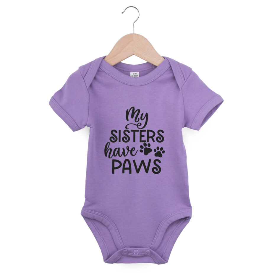 my sisters have paws, dog mom, baby romper, leuke baby romper, baby romper met tekst, grappige baby romper, schattige baby romper, gepersonaliseerde baby romper, baby romper met naam, babykleding, babycadeau, kraamcadeau, originele baby romper, baby romper cadeau, newborn romper, baby outfit, rompertje met print, rompertje met tekst, lieve baby romper, stoere baby romper, unieke baby romper, baby mode, baby rompertje, rompertje met naam, baby shower cadeau, kado voor baby, baby fashion, baby essentials, katoenen baby romper, comfortabele baby romper, hippe baby romper, trendy baby romper, romper met quote, eco baby romper, duurzame babykleding, genderneutrale baby romper, baby romper jongen, baby romper meisje, babykleertjes, rompertje als cadeau, baby first outfit, leuke baby outfits