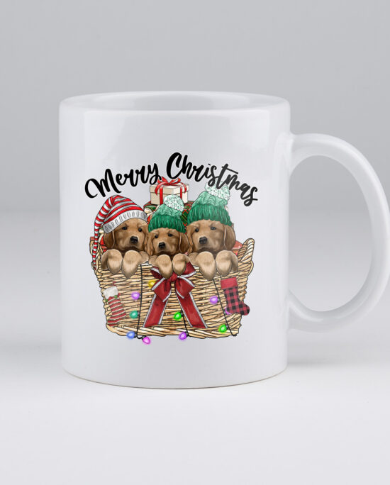 kerstmis, golden retriever, puppies, Merry Christmas