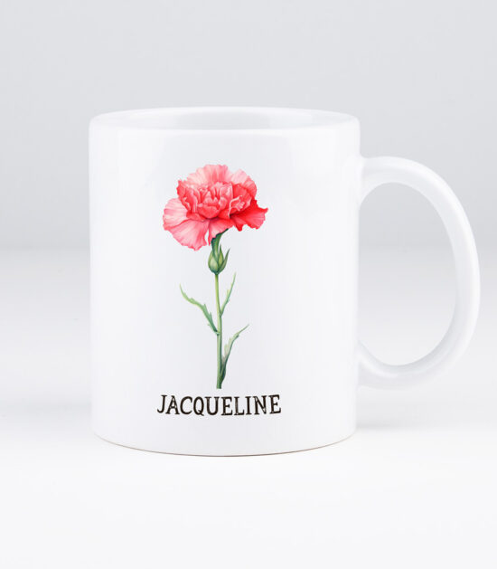 gepersonaliseerde koffiemok met geboortebloem met naam, koffiemok met geboortebloem, birthflower koffiemok, geboortebloem cadeau verjaardag, personalisatie cadeau geboortebloem, koffiemok geboortebloem verjaardag