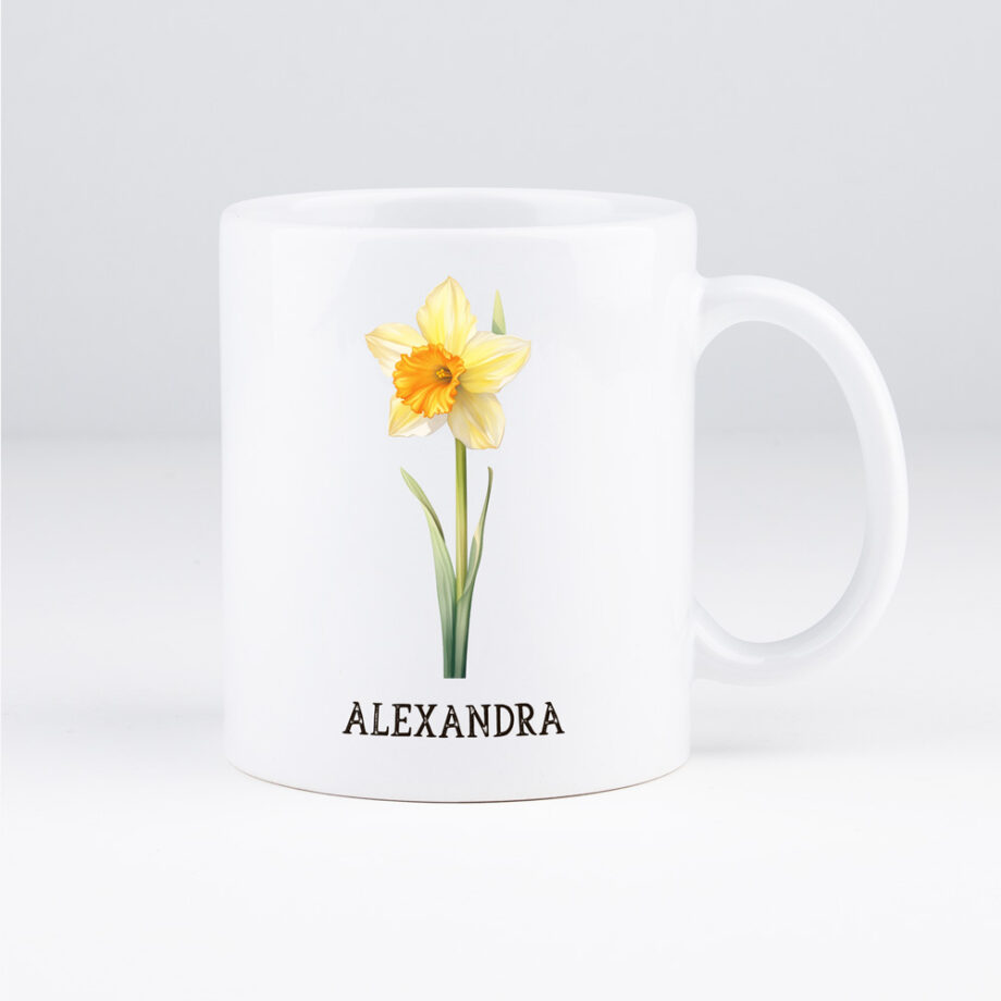 gepersonaliseerde koffiemok met geboortebloem met naam, koffiemok met geboortebloem, birthflower koffiemok, geboortebloem cadeau verjaardag, personalisatie cadeau geboortebloem, koffiemok geboortebloem verjaardag