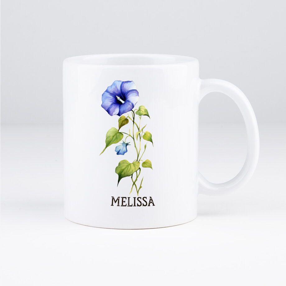 gepersonaliseerde koffiemok met geboortebloem met naam, koffiemok met geboortebloem, birthflower koffiemok, geboortebloem cadeau verjaardag, personalisatie cadeau geboortebloem, koffiemok geboortebloem verjaardag