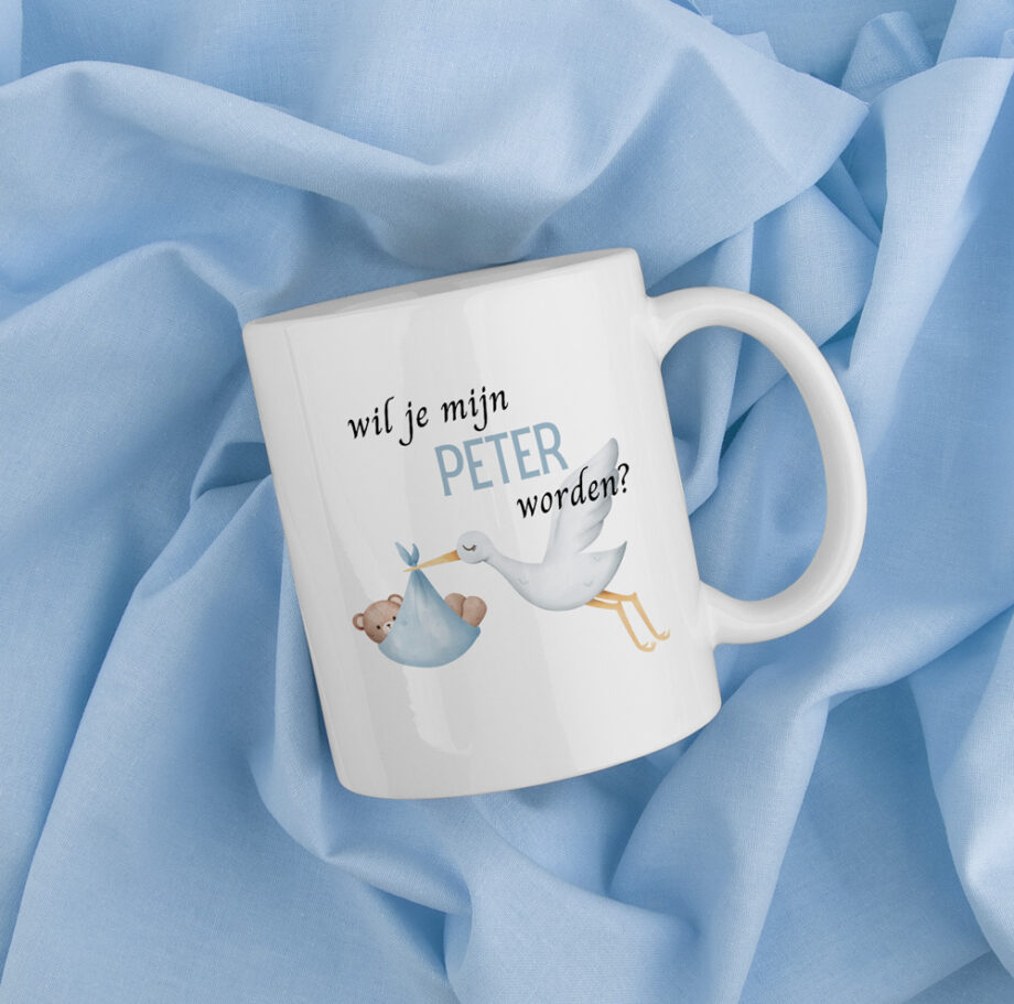 wil je mijn meter worden?, wil je mijn peter worden?, cadeautje meter peter vragen, koffiemok zwangerschap aankondigen, cadeau meter peter zwangerschap, zwangerschapsaankondiging meter peter