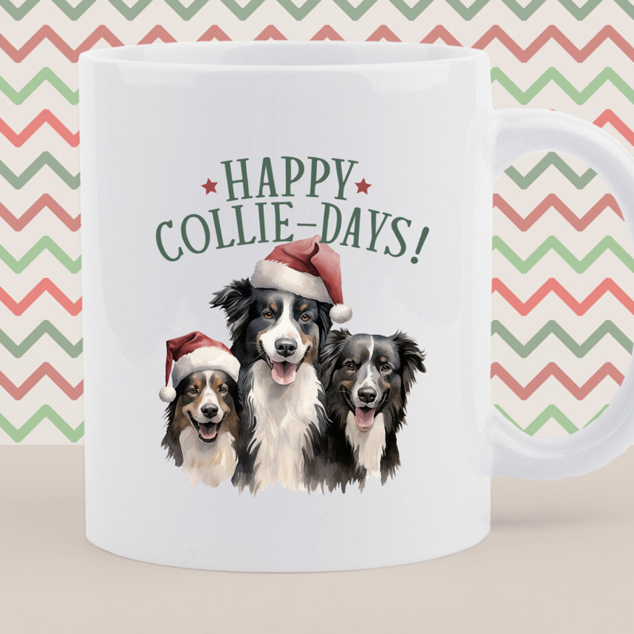 Happy Collie-Days! | Kerstmis | Koffiemok