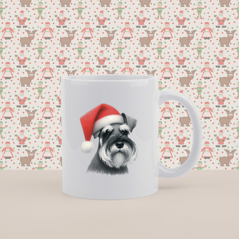 Miniatuur Schnauzer | Kerstmis | Koffiemok