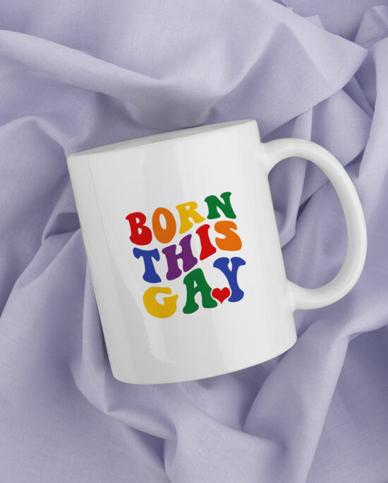 born this gay, pride koffiemok, pride gift, pride cadeau, lgbtq gift, lgbtq cadeau, geschenk, lgbtq koffiemok, gay koffiemok, lgbtq mug, gay merchandise, lgbtq merch, leuke koffiemok