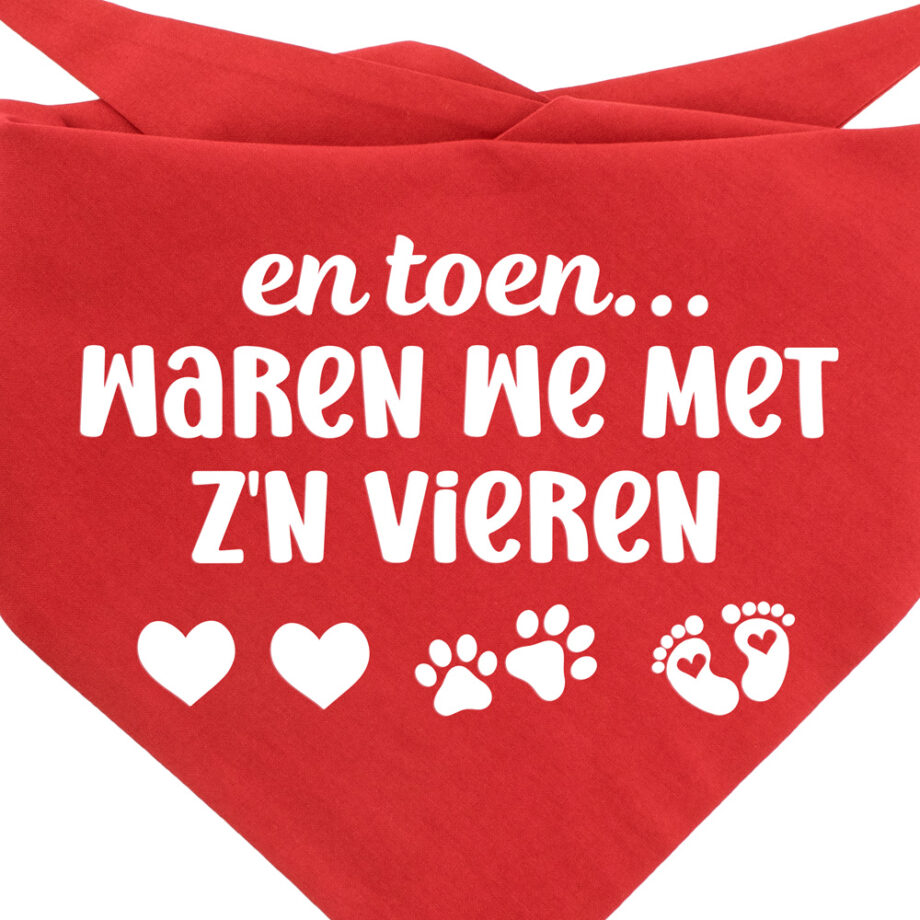 En toen... waren we met z'n vieren | Hondenbandana