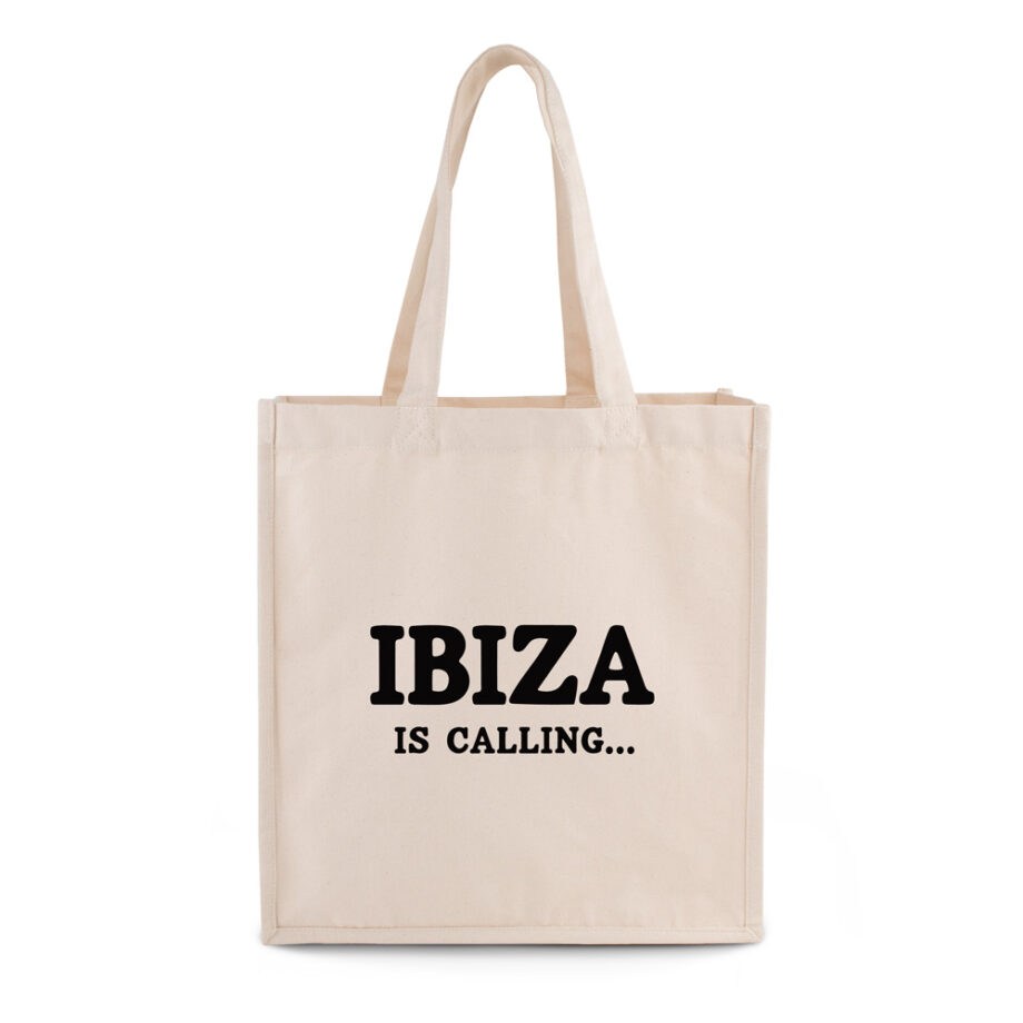 ibiza is calling, ibiza draagtas, ibiza gift, ibiza lover, ibiza cadeau, cadeau voor iemand die naar ibiza gaat, cadeau ibiza vakantie, verjaardag ibiza, tote bag ibiza