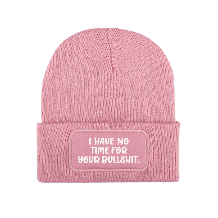 I have no time for your bullshit, grappige muts, humor accessoires, statement fashion, casual wintermode, trendy muts, fun accessoires, hippe stijl, fashion statement