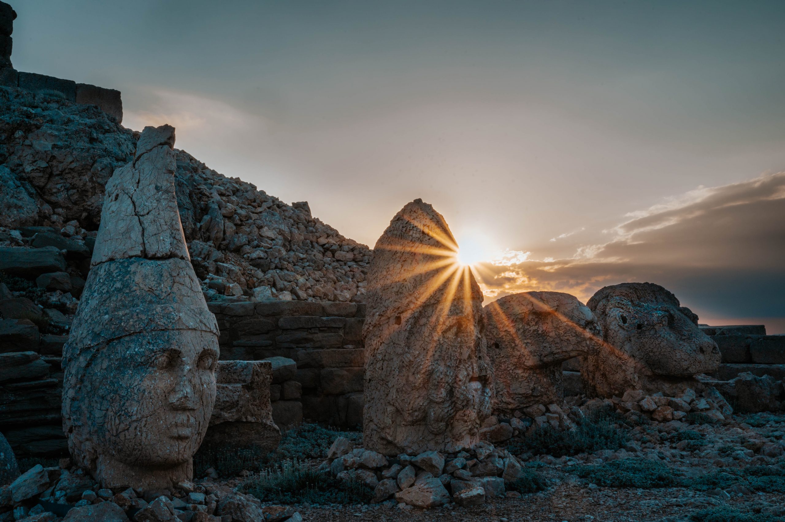 Faces in the mountain