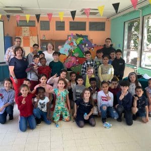 De inhuldiging op de lagere school.