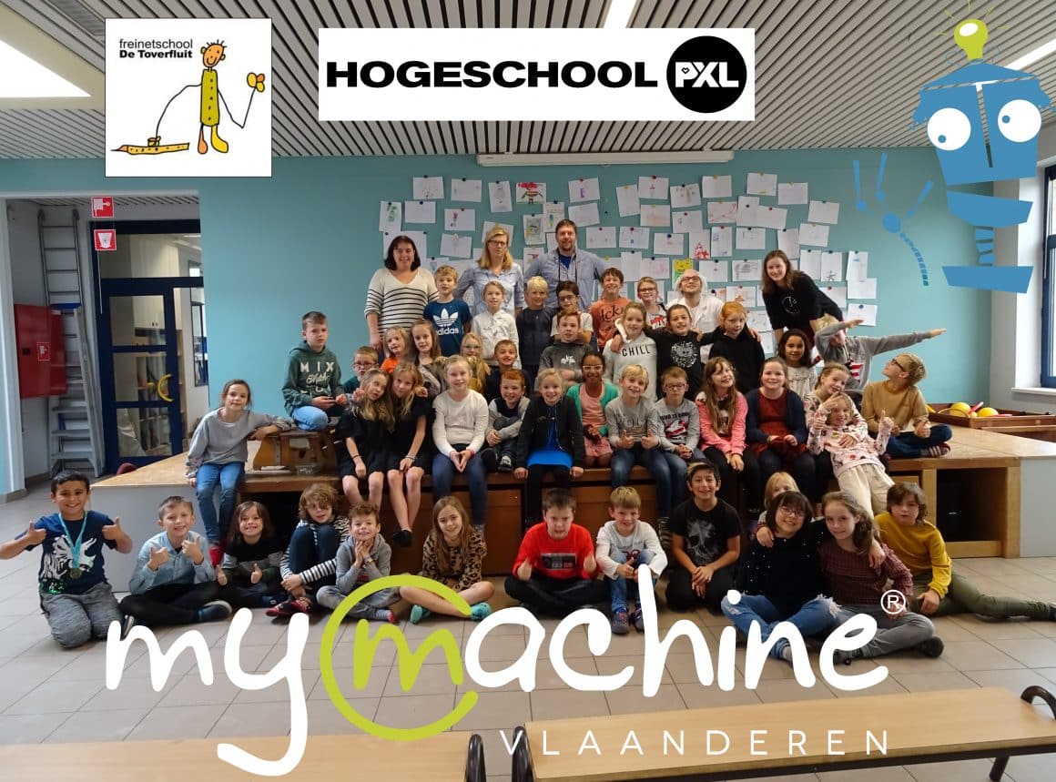 Creativiteitssessie in lager onderwijs door hogeschoolstudenten