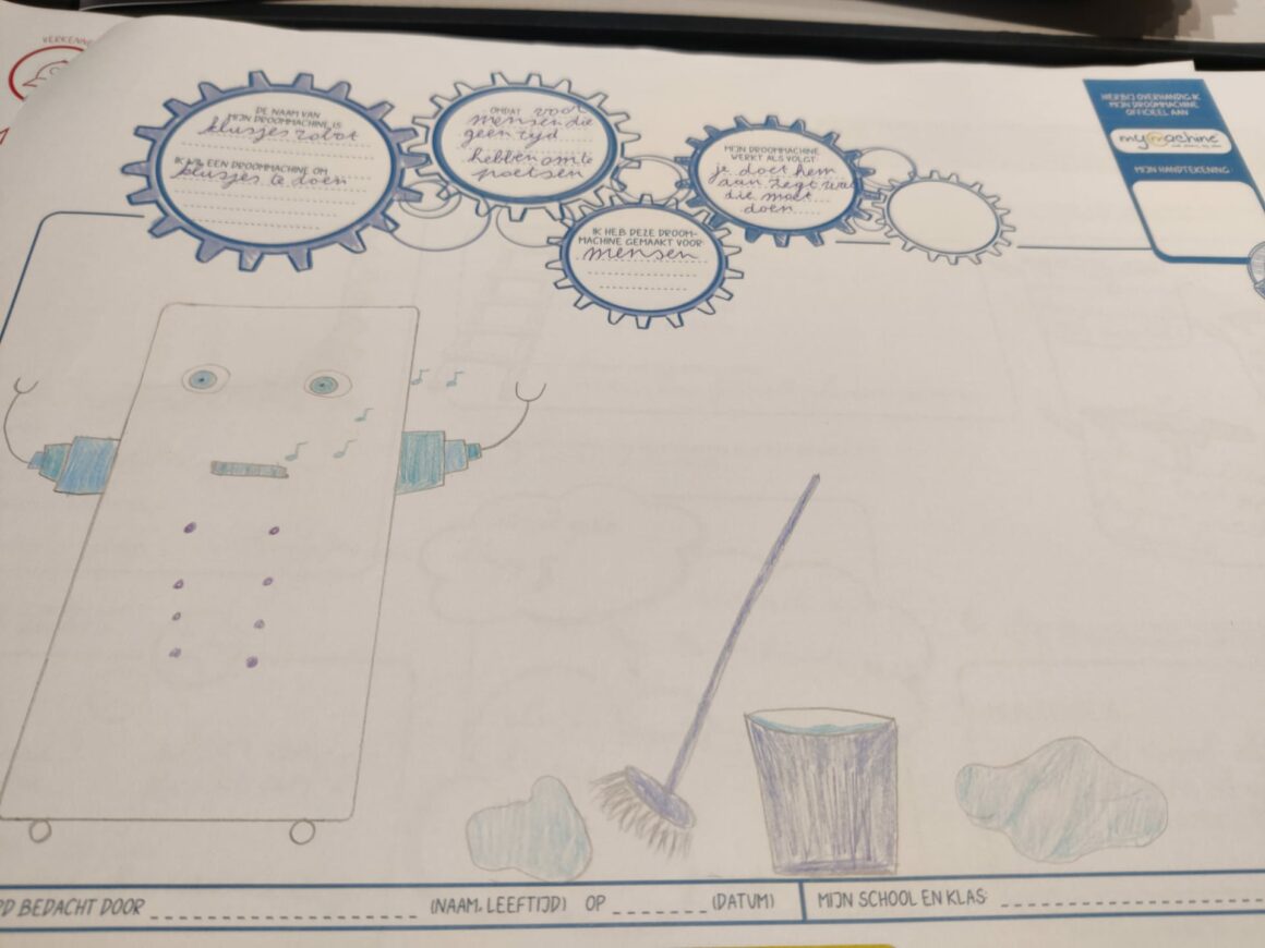 De basis van onze droommachine! Originele tekening