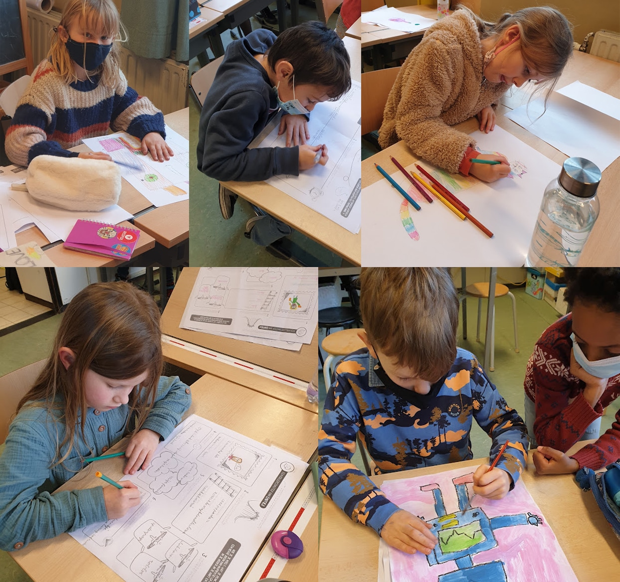 Creativiteit sessie in de klas