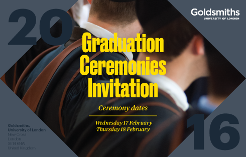 Goldsmiths, University of London, Graduation Ceremony 2016