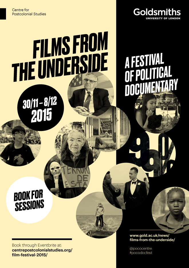 Goldsmiths University of London, Films from the Underside, event poster, event programme booklet