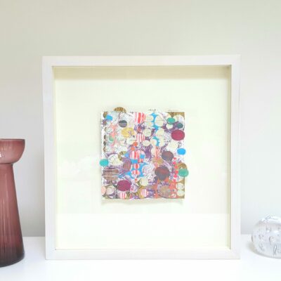 Framed Collage Modern Abstract Art