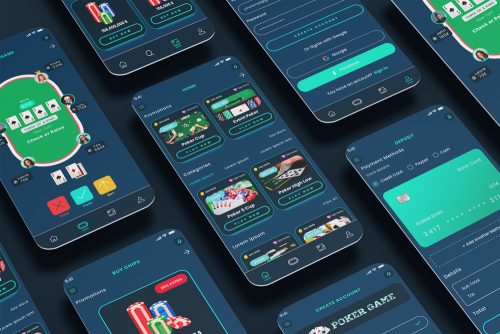 Online Poker Game & Casino Black App & Ui Kit