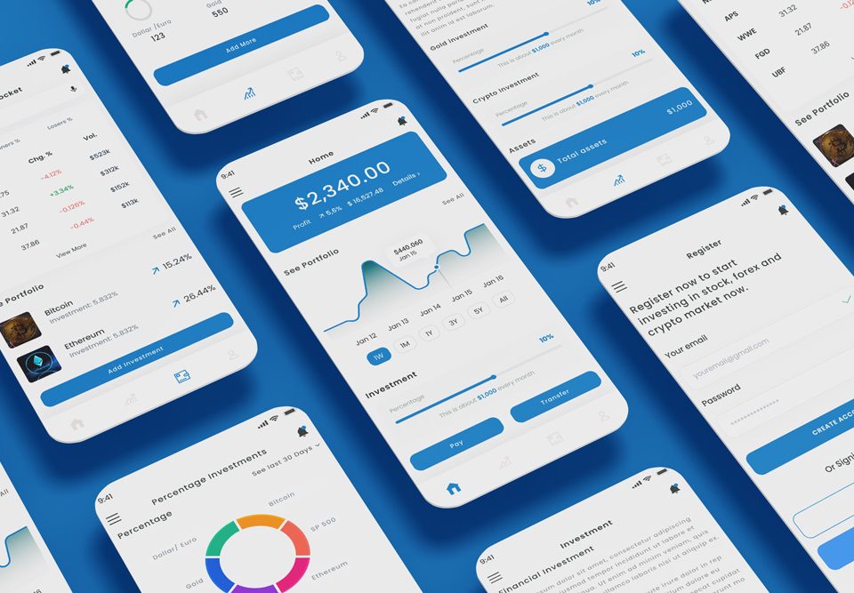 Investment, Forex & Crypto Financial Portfolio App