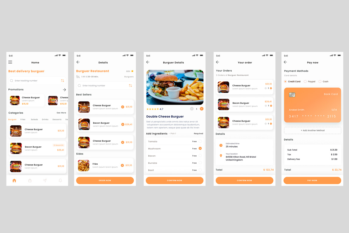 Burguer, Hamburguer Restaurant & Food Delivery App