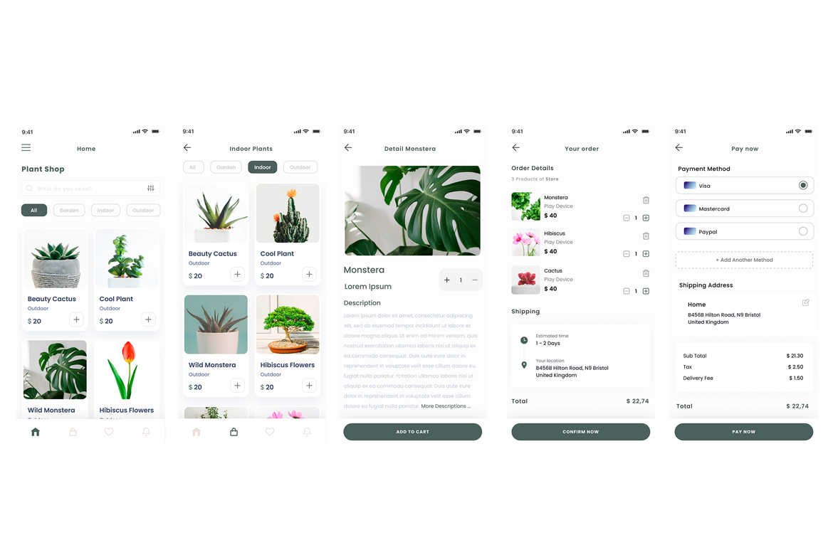 Plant E-commerce, Garden Shop & Flower Store App