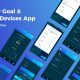 Daily Goal and Register Device Blue App Ui Kit PSD