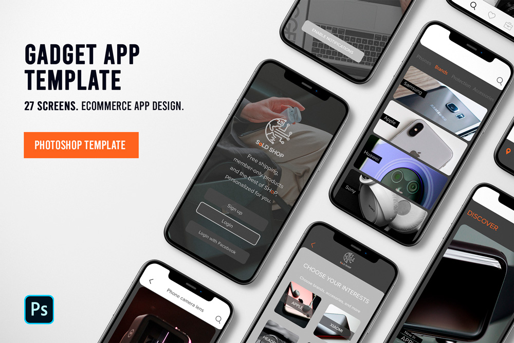 Gadget & Mobile Phone eCommerce App UI Kit Shop