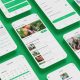 Gardening & horticulture School Green App UI Kit