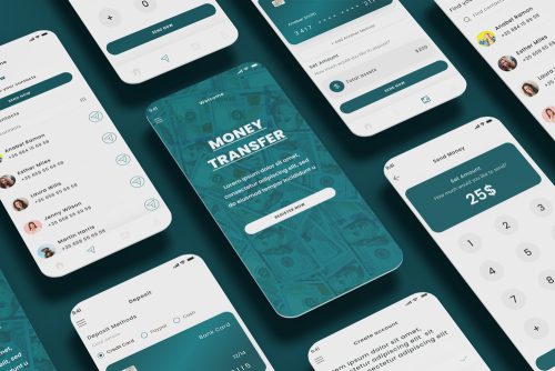 Bank, Send Cash & Transfer Money & Banking App UI