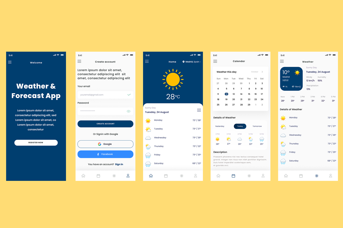 Weather, Climate Statistic & Forecast App Template